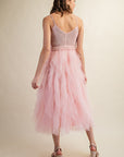 Lovely Tulle Midi Crochet Dress