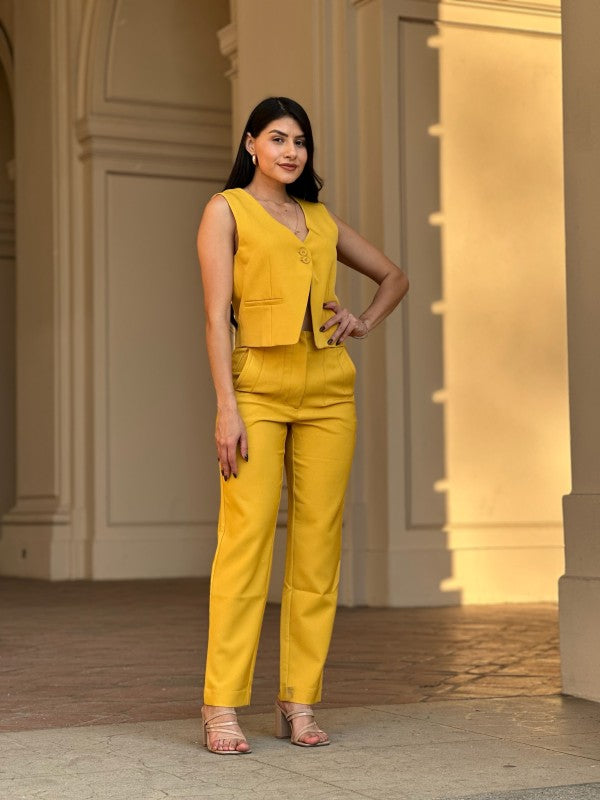 Casual Pants & Dressy Vest Set
