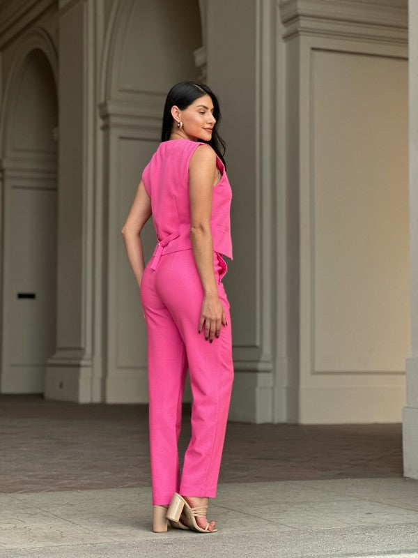 Casual Pants & Dressy Vest Set