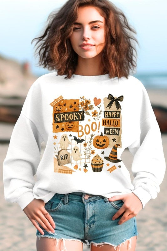 Halloween Collage Graphic Sweatshirt