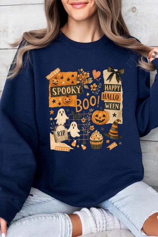 Halloween Collage Graphic Sweatshirt