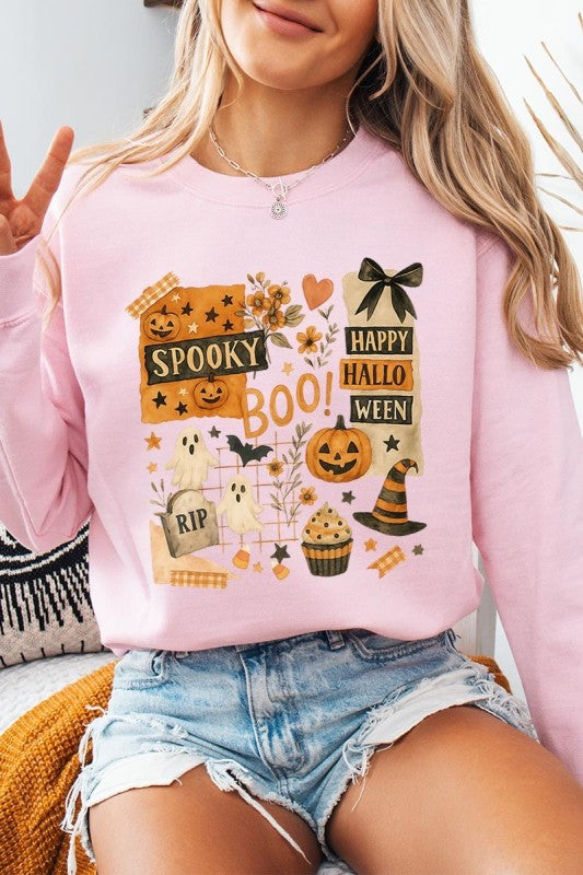 Halloween Collage Graphic Sweatshirt