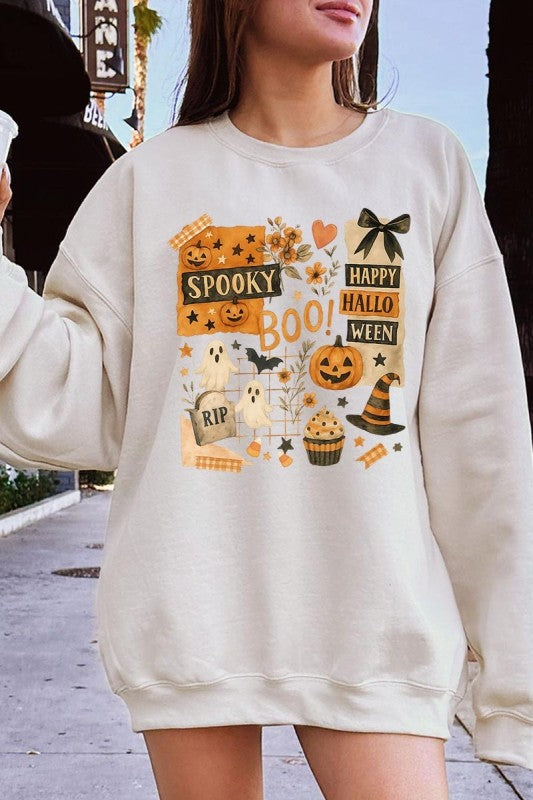 Halloween Collage Graphic Sweatshirt