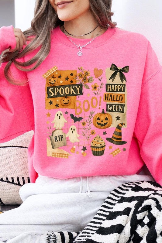 Halloween Collage Graphic Sweatshirt