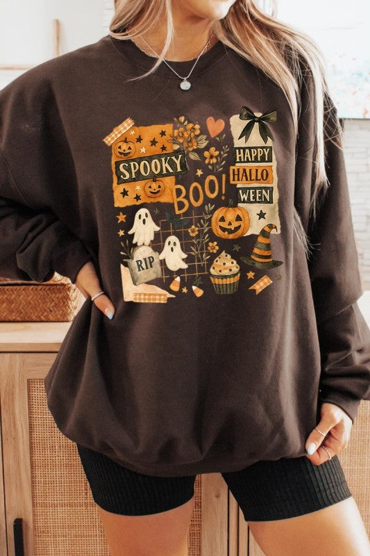 Halloween Collage Graphic Sweatshirt