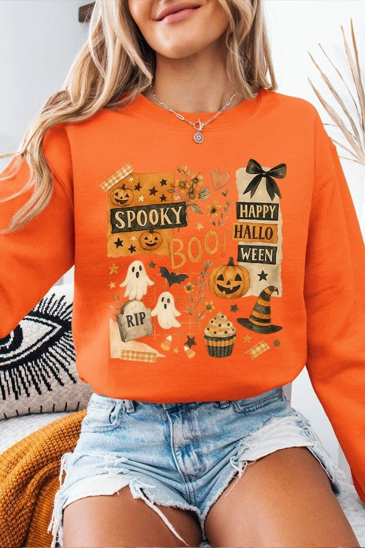 Halloween Collage Graphic Sweatshirt