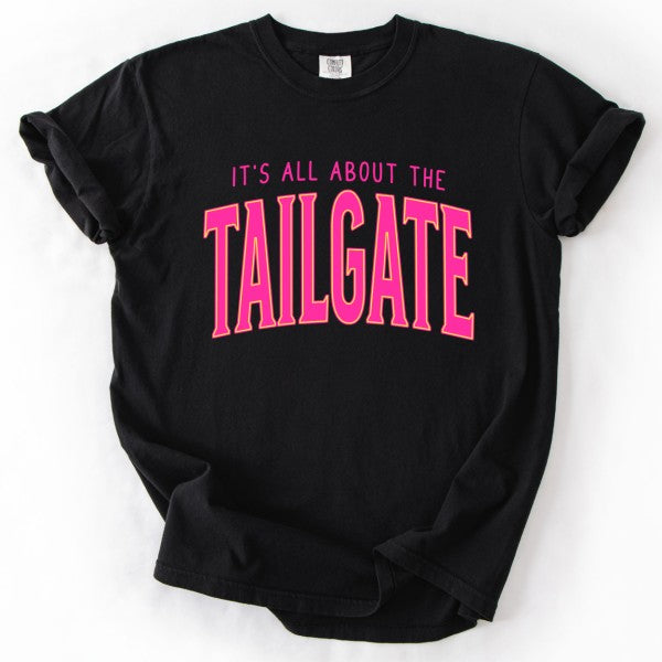 PLUS Football Neon Tailgate Comfort Color Graphic Tee
