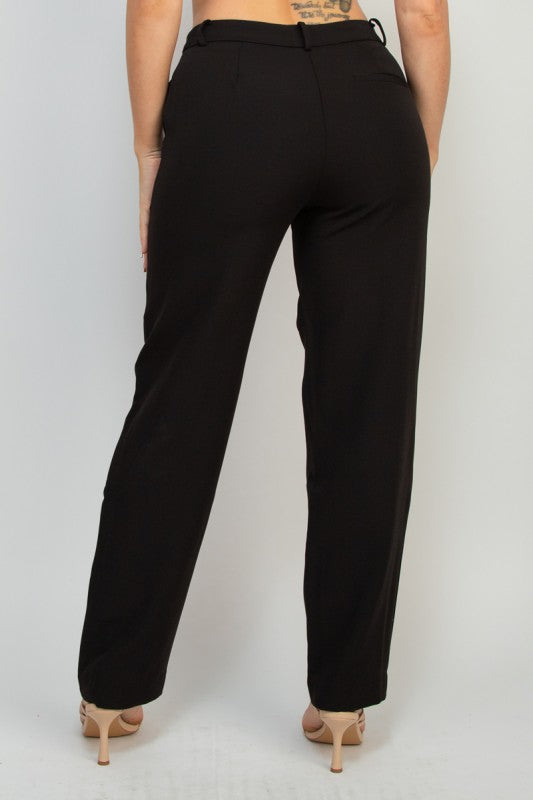 Midrise Dressy Pants & Button Front Blazer Set