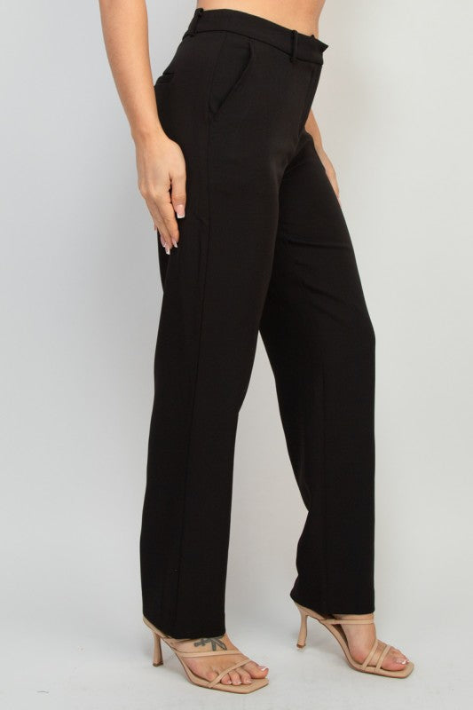 Midrise Dressy Pants & Button Front Blazer Set