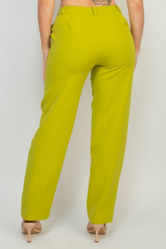 Midrise Dressy Pants & Button Front Blazer Set