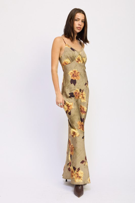 Emory Park Satin Midi Slip Dress