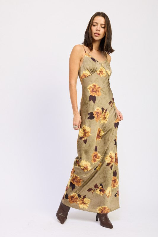 Emory Park Satin Midi Slip Dress