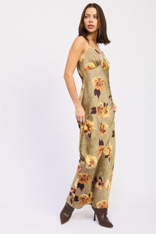Emory Park Satin Midi Slip Dress