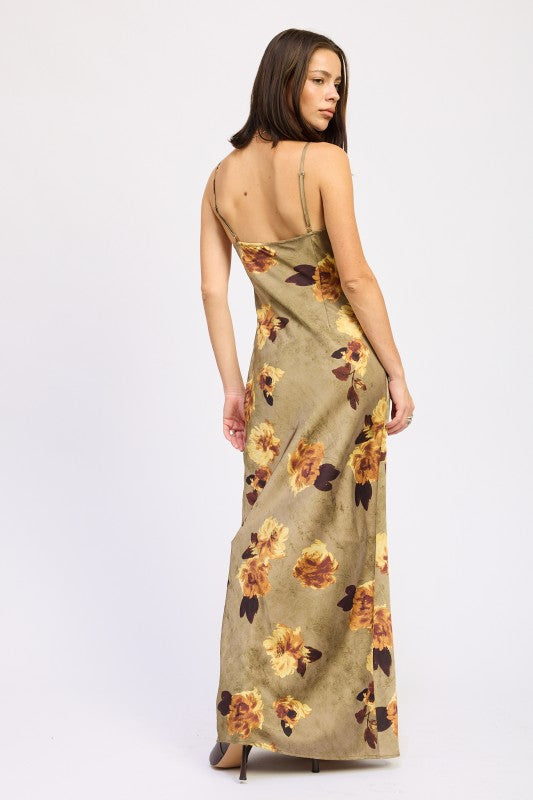 Emory Park Satin Midi Slip Dress