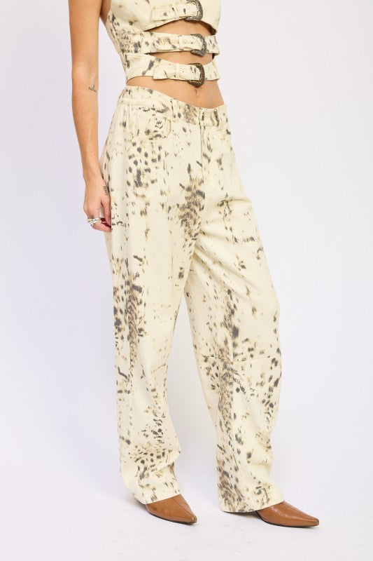 Emory Park Doe Print Barrel Jeans