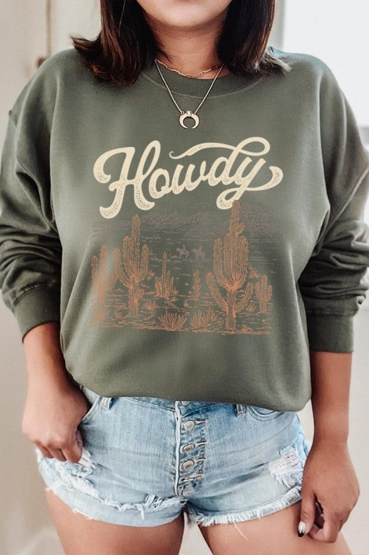Howdy Desert Western Graphic Sweatshirt