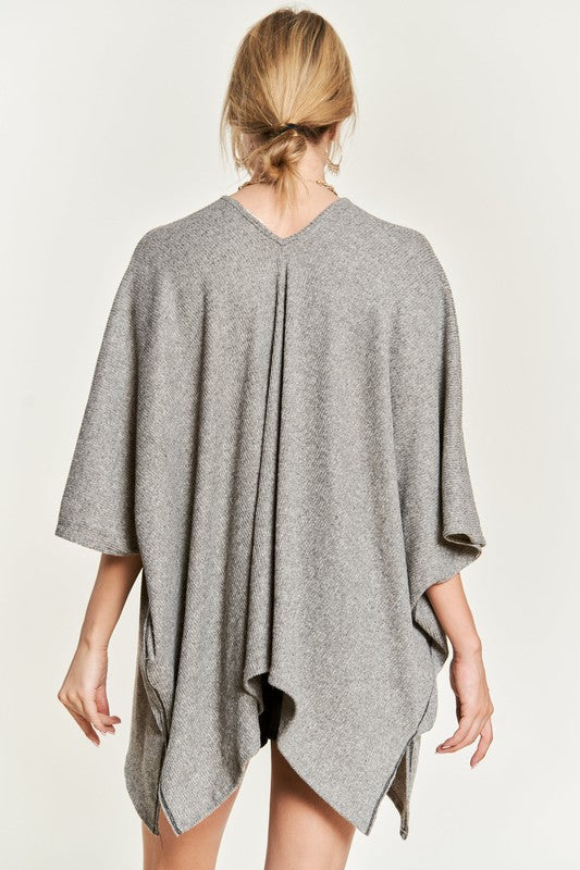 Jade By Jane V-Neck Poncho Top