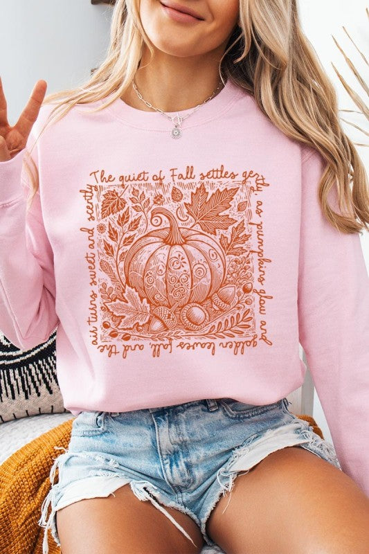 Fall Pumpkin Botanical Graphic Sweatshirt