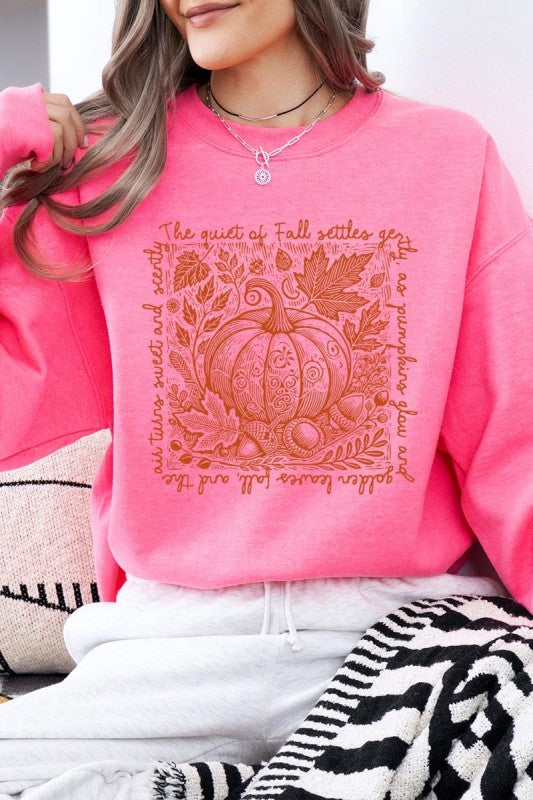 Fall Pumpkin Botanical Graphic Sweatshirt