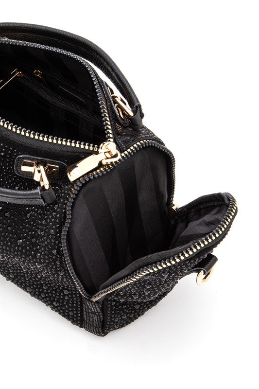 Rhinestone Metallic Gym Bag