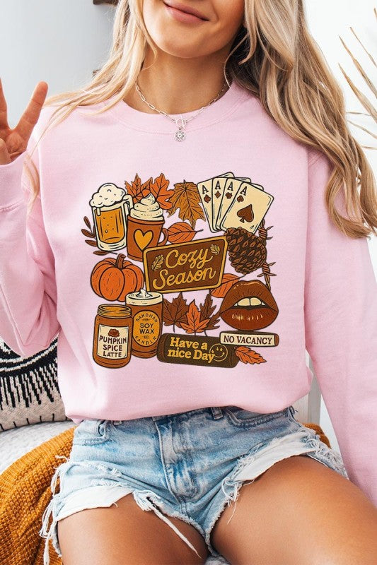 Retro Fall Collage Graphic Sweatshirt
