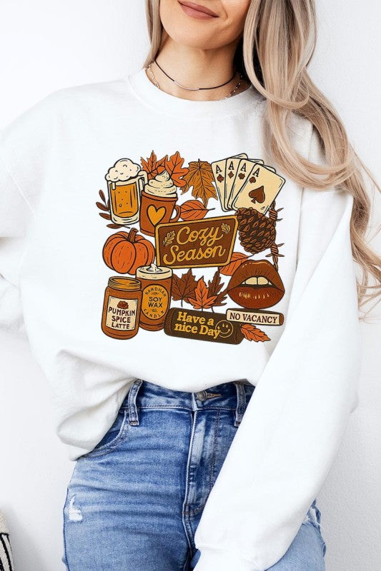 Retro Fall Collage Graphic Sweatshirt