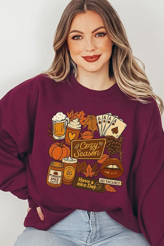 Retro Fall Collage Graphic Sweatshirt