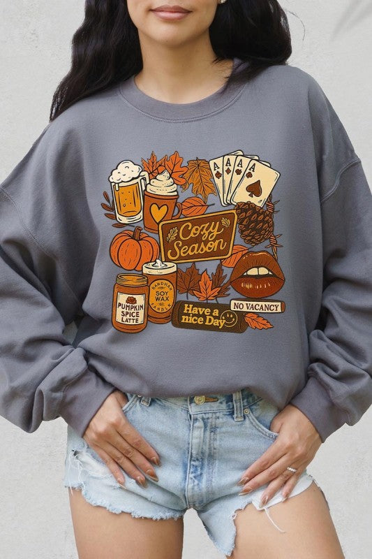 Retro Fall Collage Graphic Sweatshirt