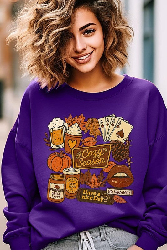 Retro Fall Collage Graphic Sweatshirt