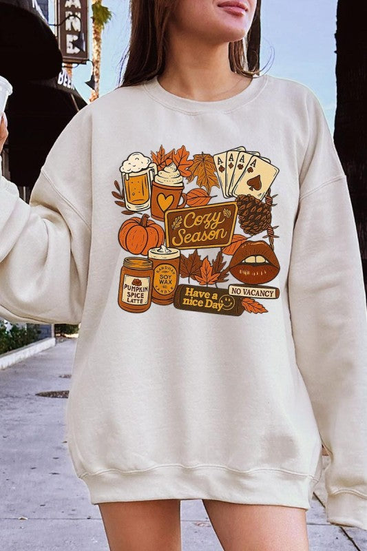 Retro Fall Collage Graphic Sweatshirt