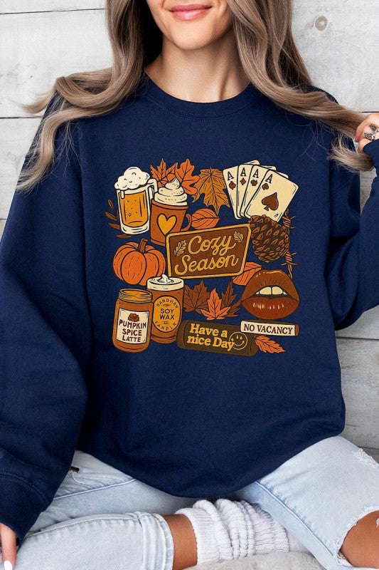 Retro Fall Collage Graphic Sweatshirt