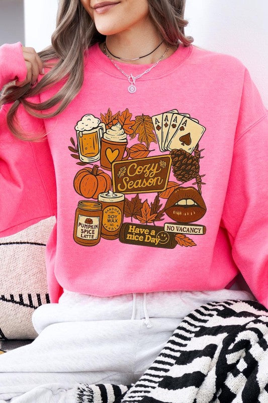 Retro Fall Collage Graphic Sweatshirt