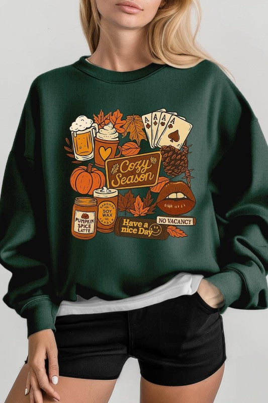 Retro Fall Collage Graphic Sweatshirt