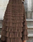 Miss Sparkling |Ruffled Maxi Skirt