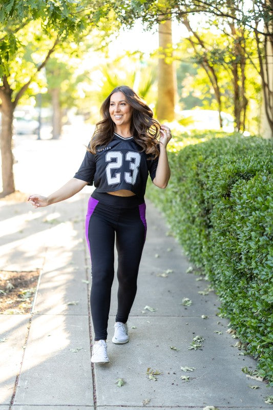 Julia Rose |The Presley Purple Panel Leggings