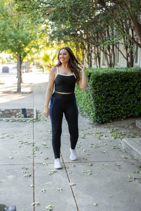 Julia Rose |The Gracie Green  Panel Leggings