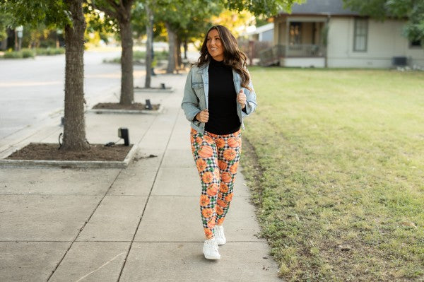 Julia Rose |The Peyton Plaid Pumpkin Leggings