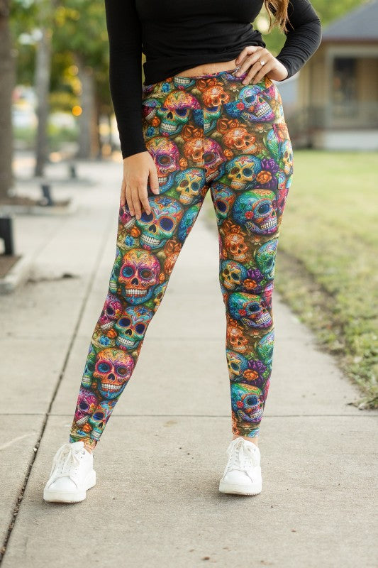 Julia Rose |The Piper Paisley Skull Leggings