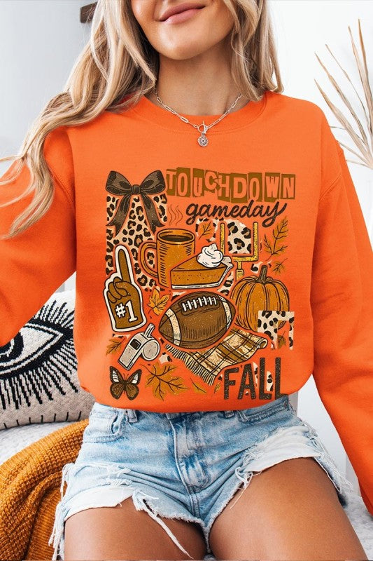 Fall Football Collage Graphic Sweatshirt