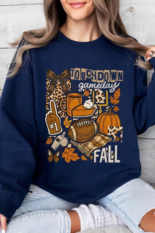 Fall Football Collage Graphic Sweatshirt