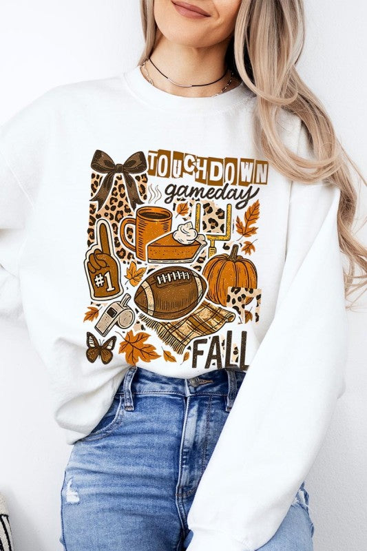 Fall Football Collage Graphic Sweatshirt