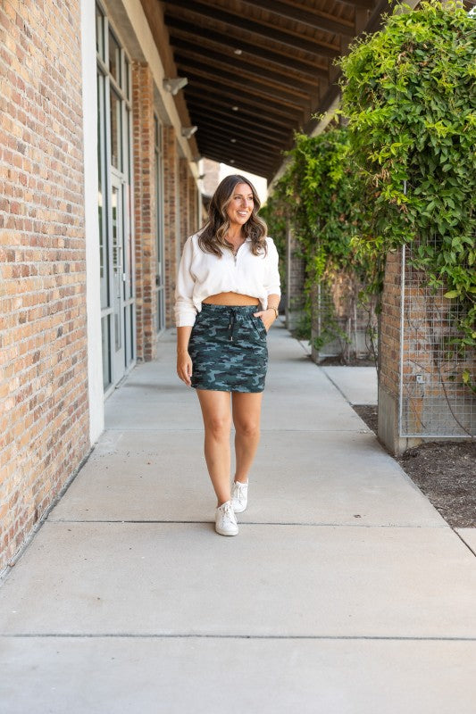 Julia Rose |The Kai Camo Jogger Skirt