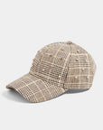 Coco + Carmen Glitzy Plaid Baseball Hat