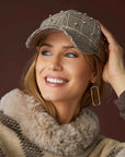 Coco + Carmen Glitzy Plaid Baseball Hat