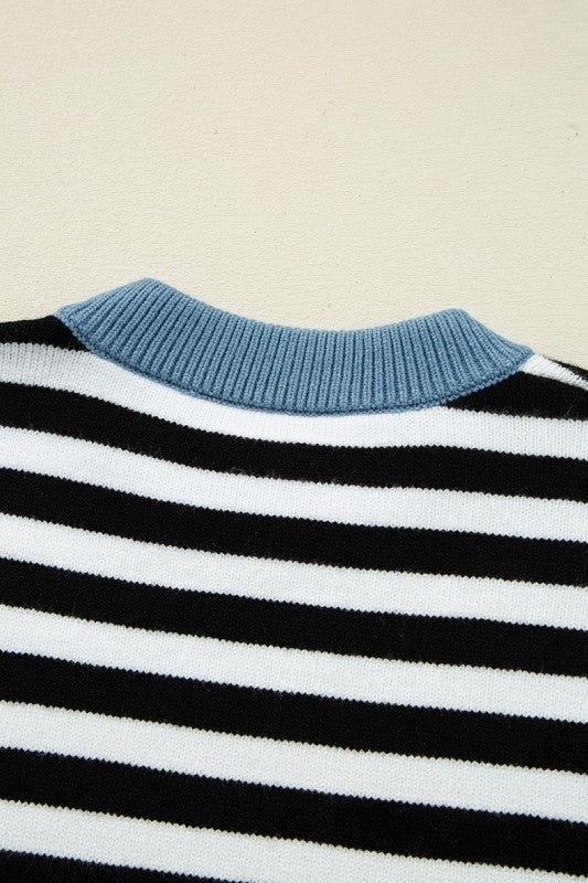 Colorblock Sleeve Chic Sweater
