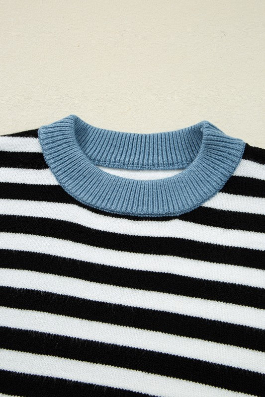 Colorblock Sleeve Chic Sweater