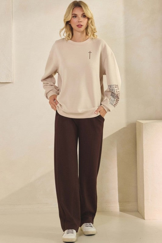 PLUS Set Your Minds Ultra Comfy Graphic Sweatshirt