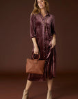 Coco + Carmen Romance Imagined Velour Dress - Plum