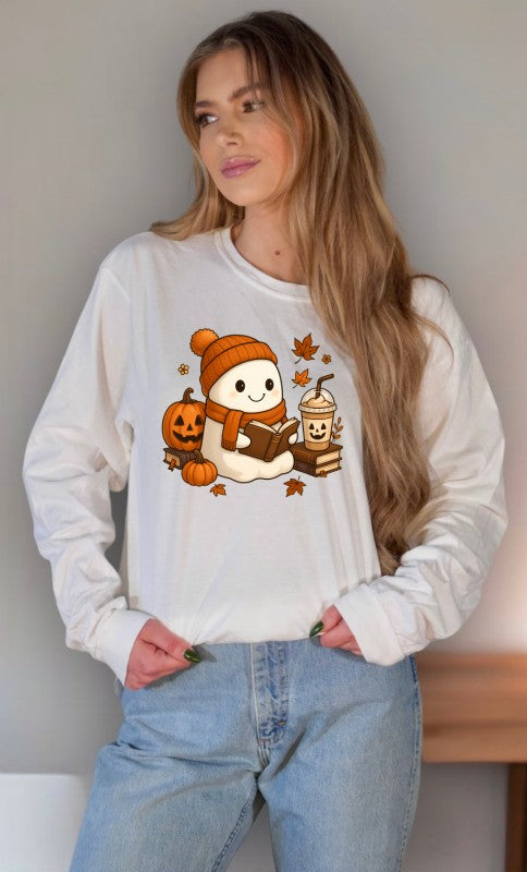 Ghost Books Long Sleeve Graphic Tee