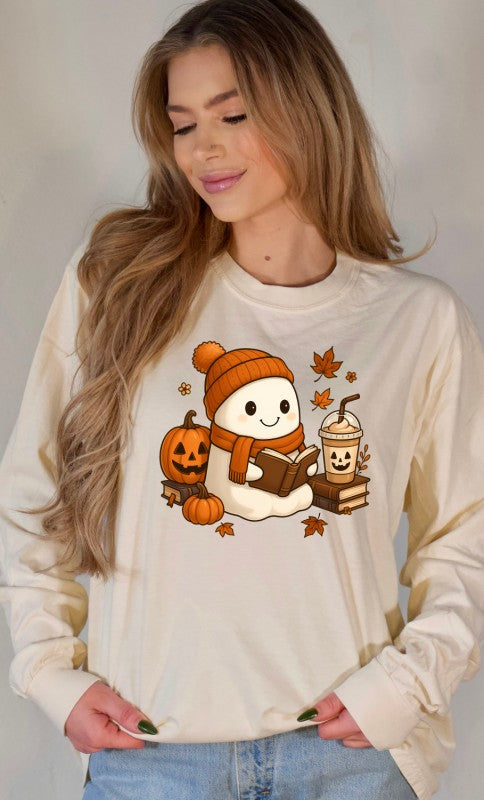 Ghost Books Long Sleeve Graphic Tee